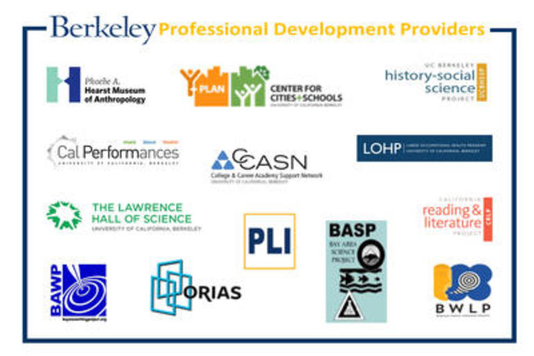 Resources to support teachers at UCB. UCB PDP logos